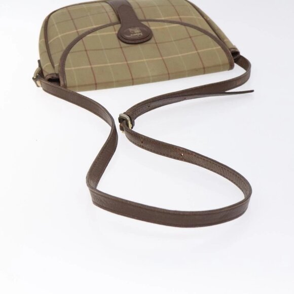 Burberrys Nova Check Shoulder Bag Canvas Beige Gold Auth BA2319 - Picture 8 of 16